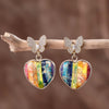 Pendientes CorazÓn De Jaspe Imperial Mariposa Brillante