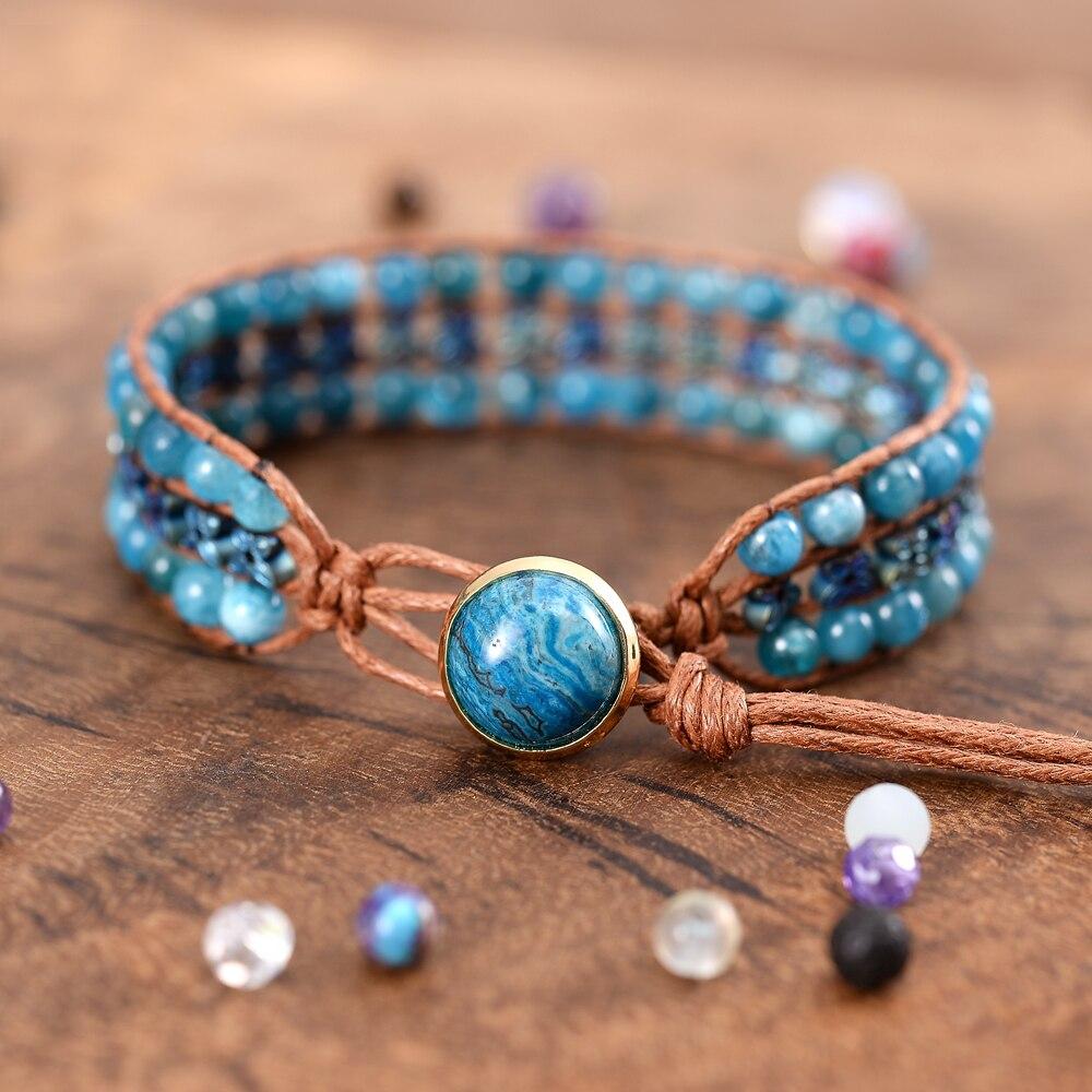 Pulsera Mariposa De Ágata Azul