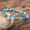 Pulsera Hipnotizante De Ópalo Azul