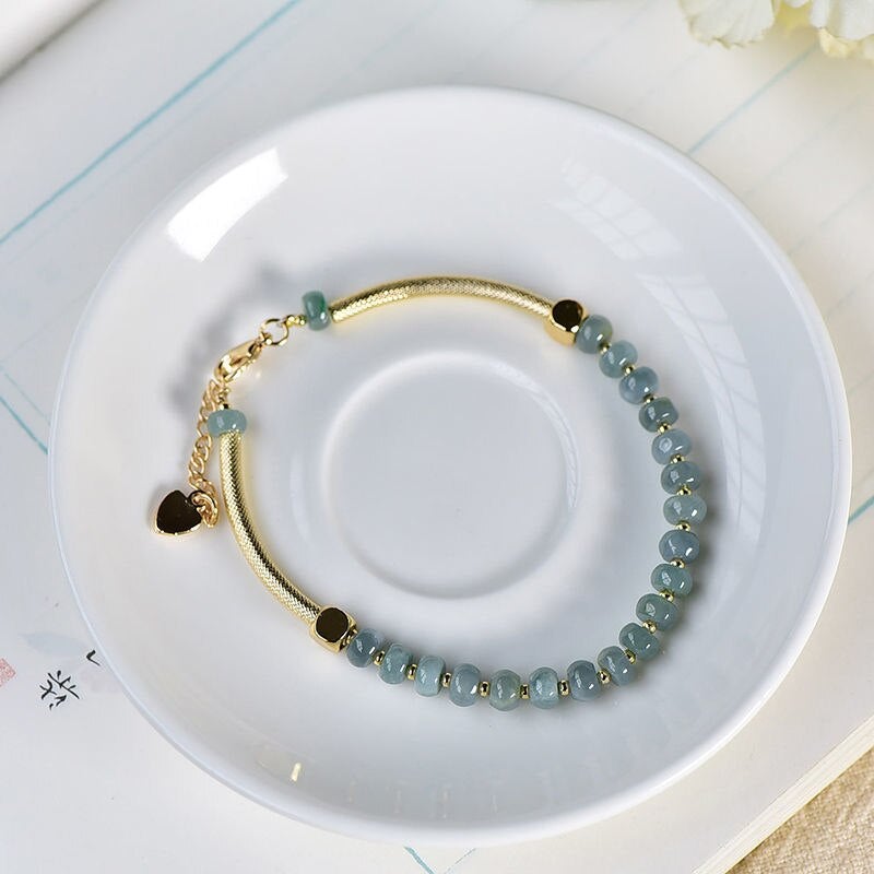 Pulsera  Elegante De Jade Semirrígido