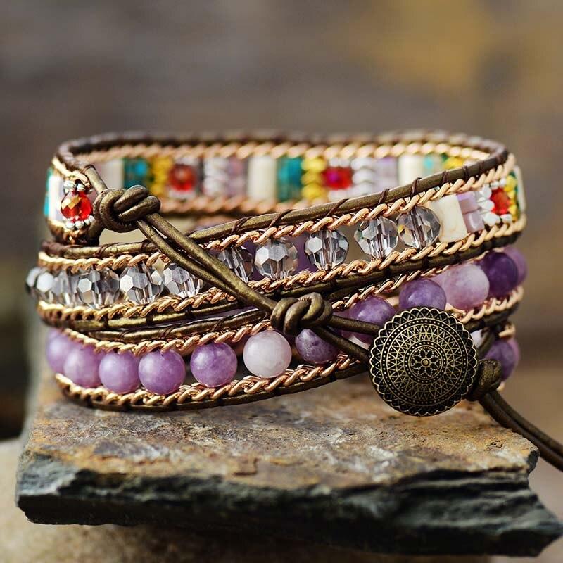 Pulsera Curativa CorazÓn PÚrpura