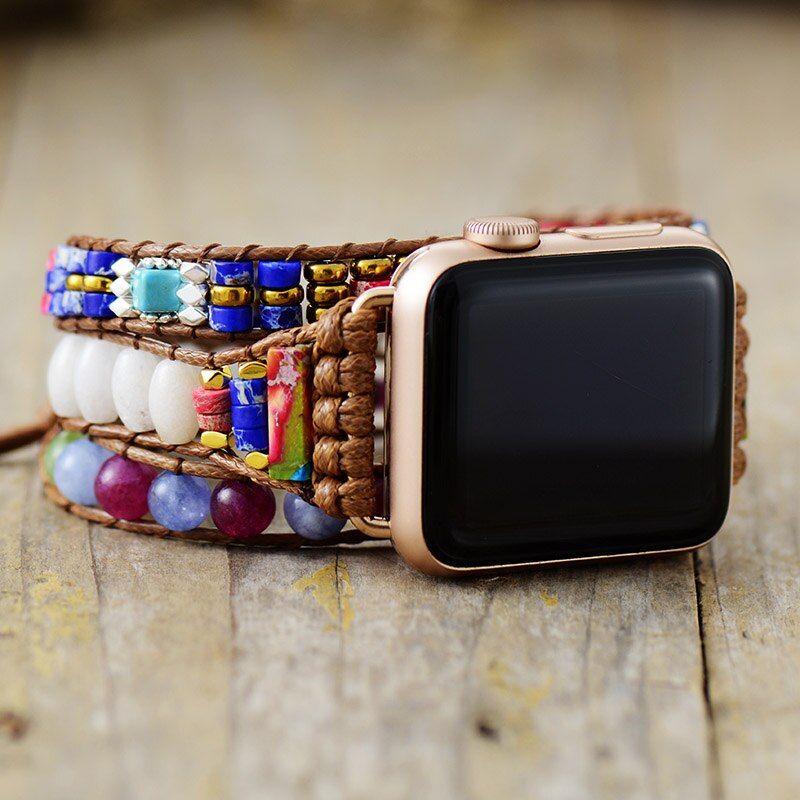 Correa Para Apple Watch Poder Precioso Onyx & Jaspe