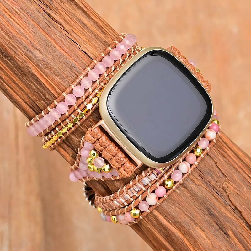 Correa De Reloj Fitbit DevociÓn Divina Cuarzo Rosa