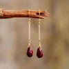 Pendientes  Rojo Brazen Elegance De Gota De Jaspe