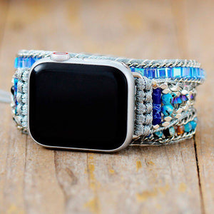 Correa Nirvana Azul Feliz De Onyx & Jaspe Para Apple Watch