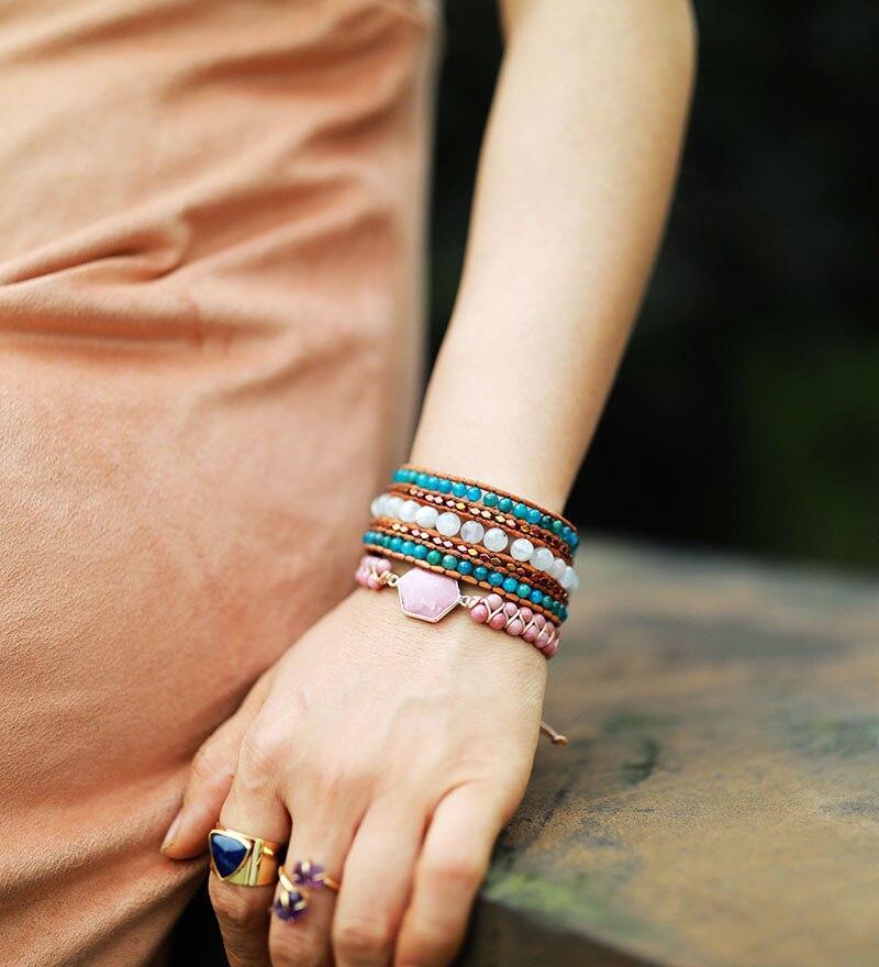 Pulsera De Piedra Lunar "un Nuevo Comienzo"