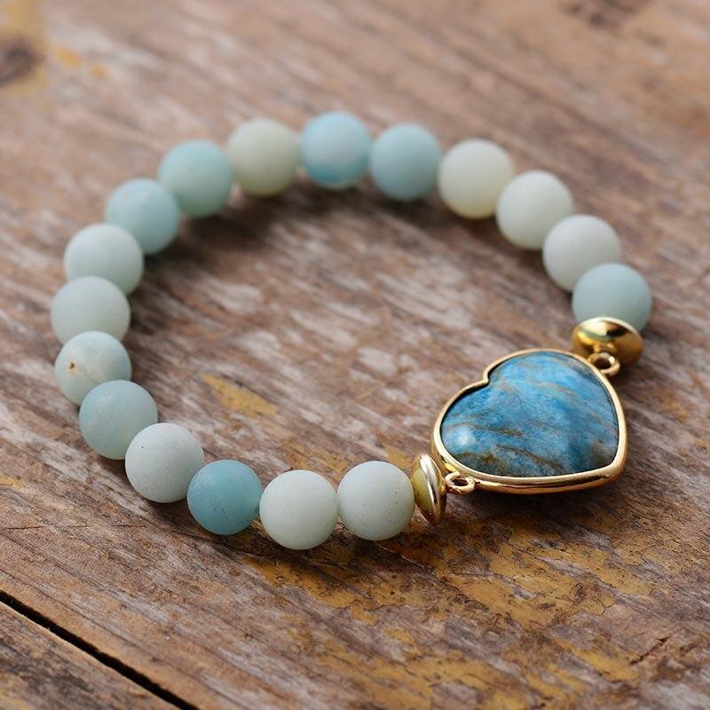 Pulsera RomÁntica De Piedras Preciosas En Forma De CorazÓn