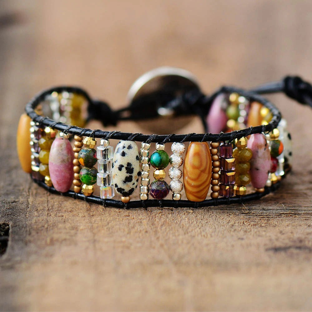 Pulsera Femenina De Jaspe Y Ágata GÉnesis