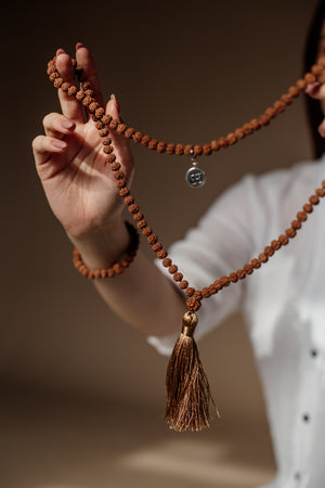 Collar Rudraksha Japa Mala Poderoso  Para La  MeditaciÓn