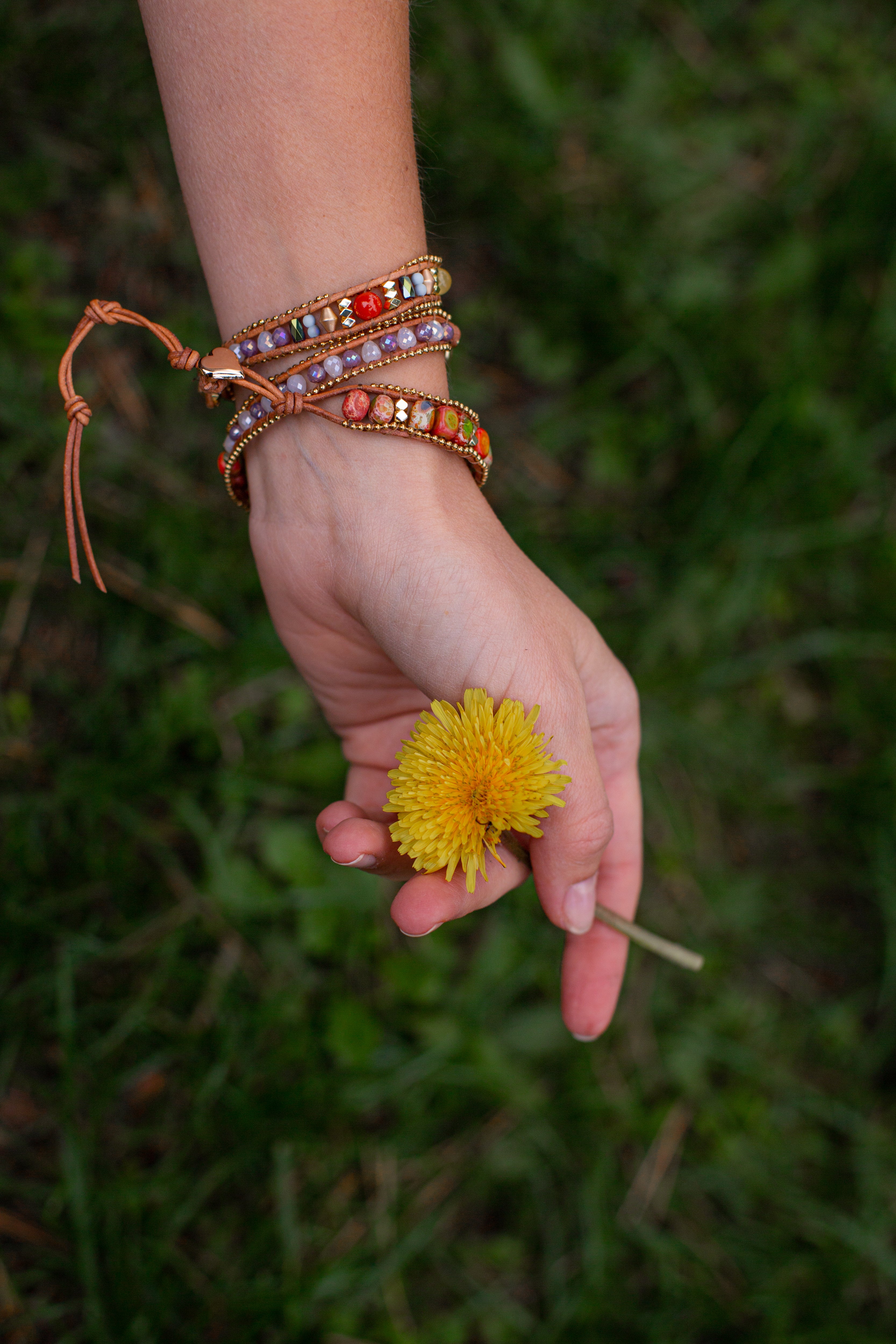 Pulsera De Ópalo Ardiente "cÁlida Puesta De Sol Tropical"