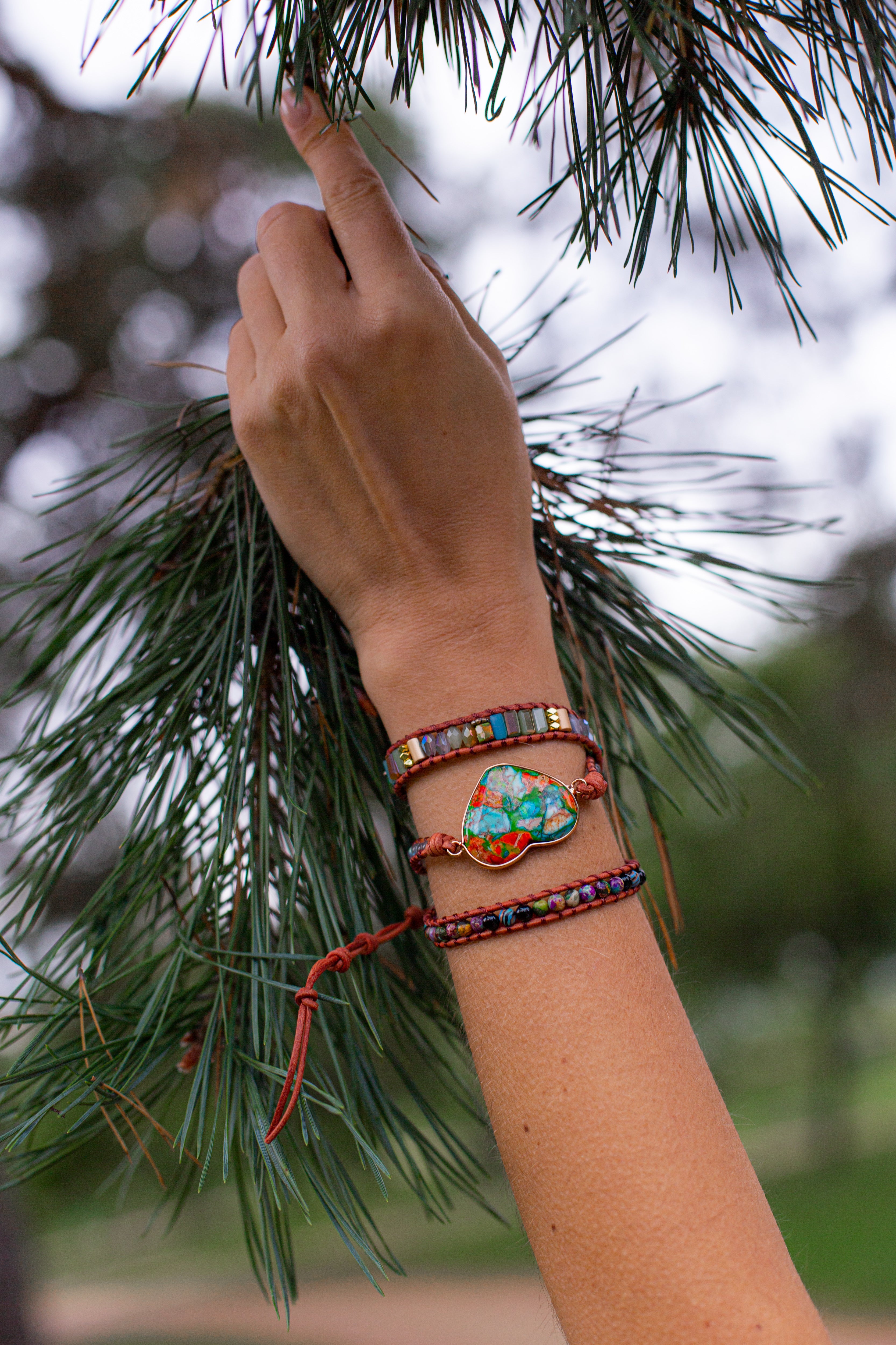 Pulsera CorazÓn Del Aura De OtoÑo